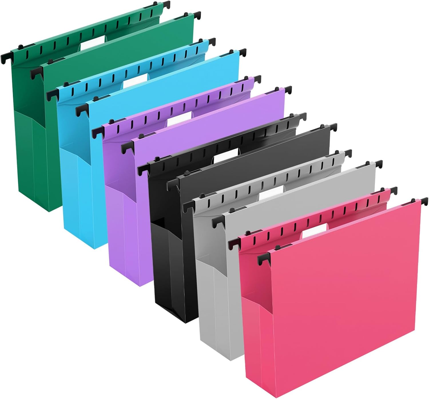 A4 Hanging Folders Set of 6 with Extendable Bottom Large Capacity Plastic Filing Folders with Tabs for Filing V1258-DP02-BOL-771