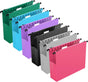 A4 Hanging Folders Set of 6 with Extendable Bottom Large Capacity Plastic Filing Folders with Tabs for Filing V1258-DP02-BOL-771