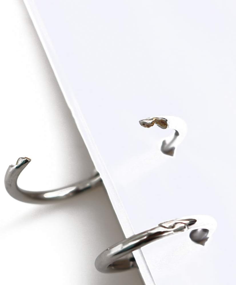 15mm Silver Metal Binder Rings 12 Pack Loose Leaf Hinged Rings for Scrapbooking Planner Crafting V1258-DP02-BOL-774