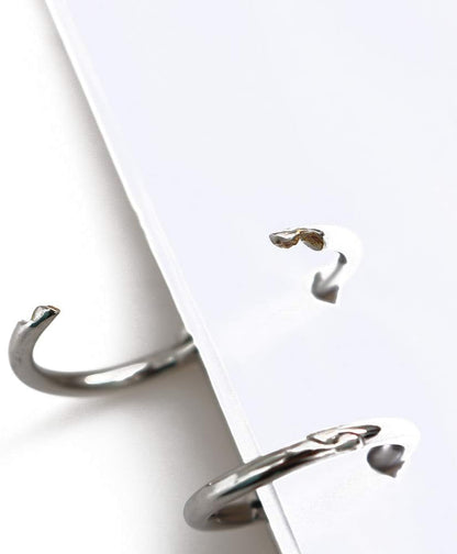 15mm Silver Metal Binder Rings 12 Pack Loose Leaf Hinged Rings for Scrapbooking Planner Crafting V1258-DP02-BOL-774
