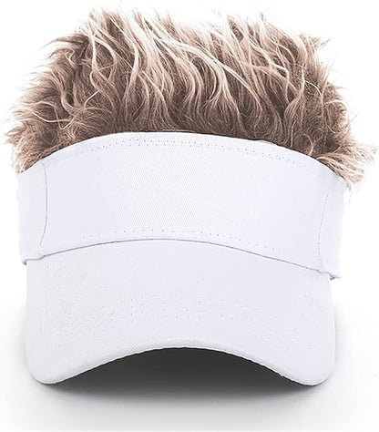 Winter Beanie with Funny Wig - Adjustable Novelty Cap for Festivals & Carnivals - Unique Gift Idea V1258-DP02-BOL-778