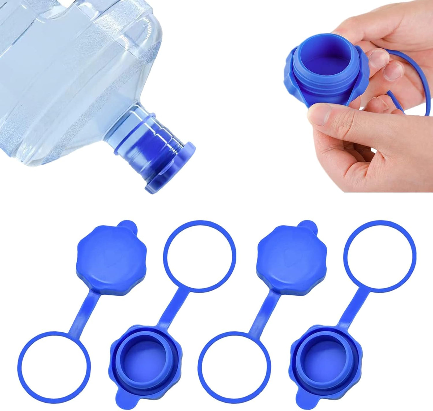 5 Gallon Water Kettle Lid Set of 4 Reusable Silicone Leakproof Bottle Lids V1258-DP02-BOL-78