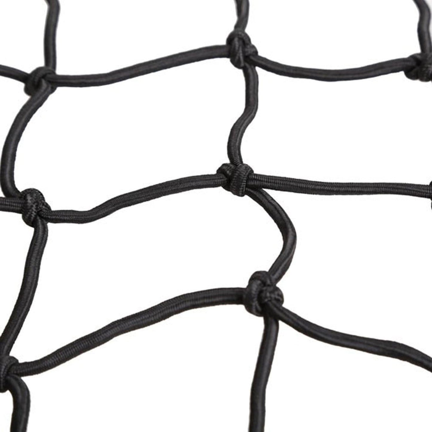 2 Pack 40x40cm Elastic Motorcycle Cargo Net with 6 Anti-Scratch Hooks for Scooter Helmet Storage - Black V1258-DP02-BOL-780