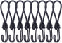 8 Pack DIY Anti-Scratch Hooks with Reflective Cord for 8mm Elastic & Bungee Cord - Ideal for Camping Trailer V1258-DP02-BOL-781