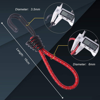 8 Pack DIY Anti-Scratch Hooks with Reflective Cord for 8mm Elastic & Bungee Cord - Ideal for Camping Trailer V1258-DP02-BOL-781