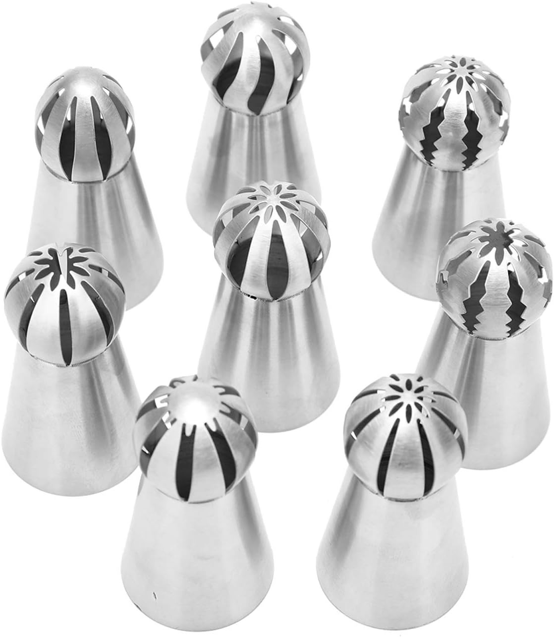 8-Piece Piping Nozzles Set for Cake Cupcake Cookies - Flower Decoration Tools V1258-DP02-BOL-785