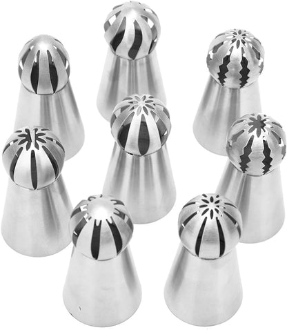 8-Piece Piping Nozzles Set for Cake Cupcake Cookies - Flower Decoration Tools V1258-DP02-BOL-785