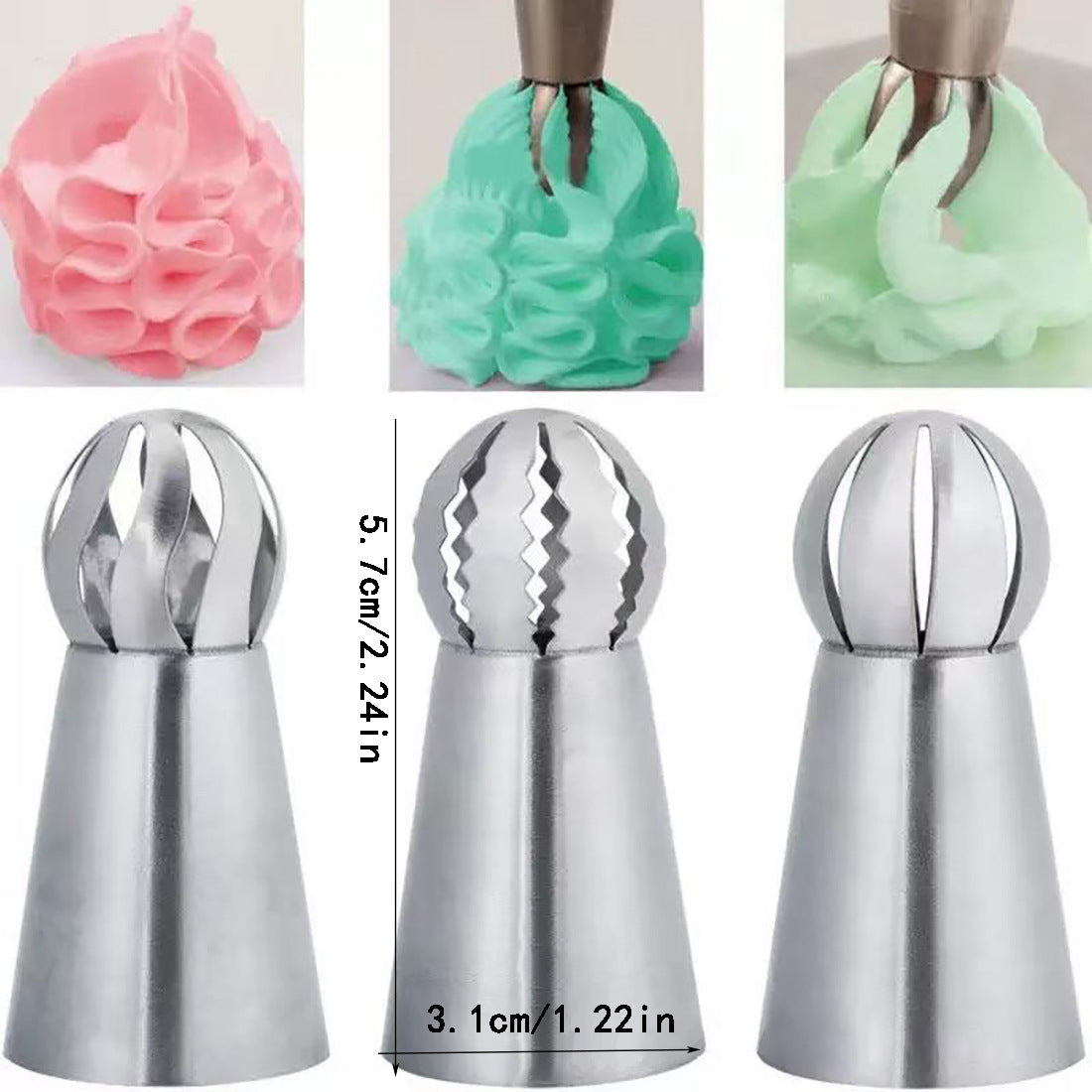 8-Piece Piping Nozzles Set for Cake Cupcake Cookies - Flower Decoration Tools V1258-DP02-BOL-785