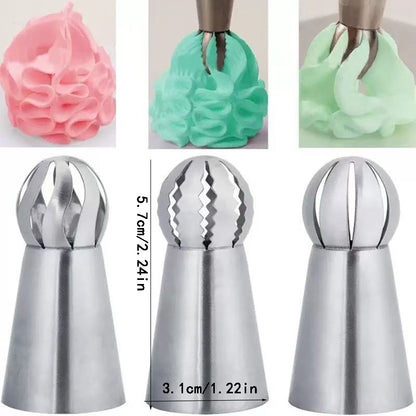 8-Piece Piping Nozzles Set for Cake Cupcake Cookies - Flower Decoration Tools V1258-DP02-BOL-785