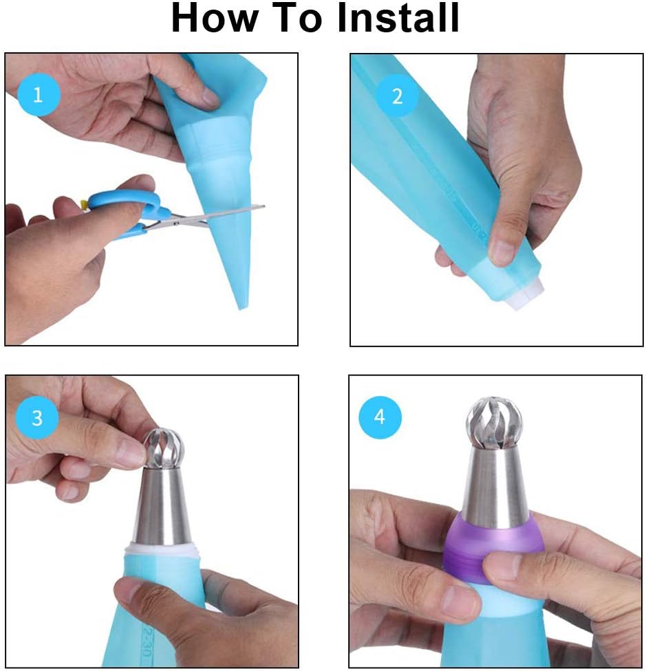 8-Piece Piping Nozzles Set for Cake Cupcake Cookies - Flower Decoration Tools V1258-DP02-BOL-785