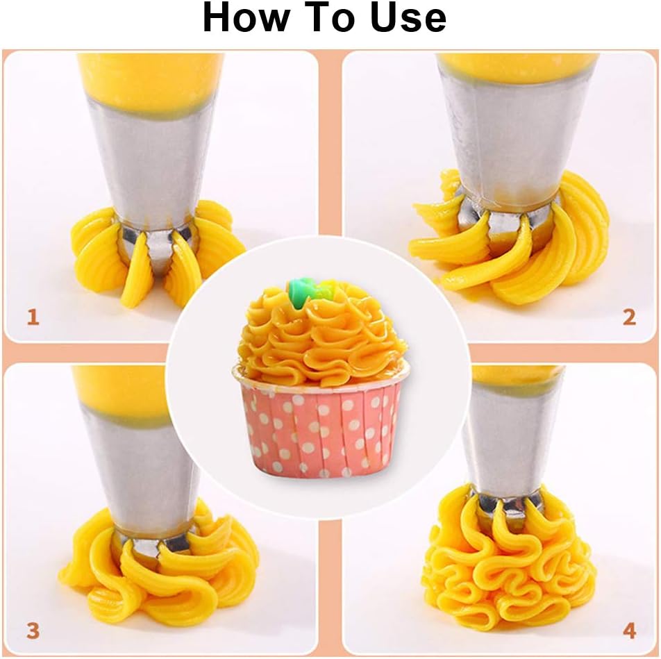 8-Piece Piping Nozzles Set for Cake Cupcake Cookies - Flower Decoration Tools V1258-DP02-BOL-785