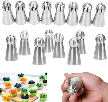 8-Piece Piping Nozzles Set for Cake Cupcake Cookies - Flower Decoration Tools V1258-DP02-BOL-785