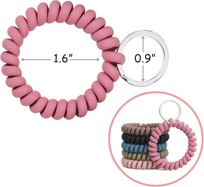 6 Pack Spiral Wristbands Adjustable Waterproof for Sports V1258-DP02-BOL-787