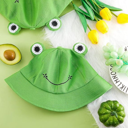 2 Pcs Kids Adults Cotton Sun Hat 55-58cm Green Fisherman Style V1258-DP02-BOL-791