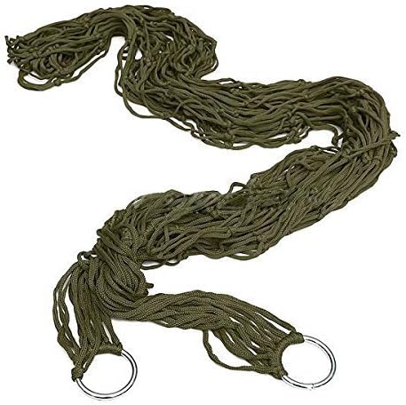 Green Nylon Hammock Net Breathable Mesh Lightweight Portable Quick-Drying for Camping Garden Travel 1 Piece V1258-DP02-BOL-8