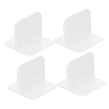 4-Piece White Anti-Slip Fence Base Stabilizer Set for Fence Support and Safety V1258-DP02-BOL-80