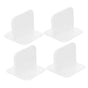 4-Piece White Anti-Slip Fence Base Stabilizer Set for Fence Support and Safety V1258-DP02-BOL-80