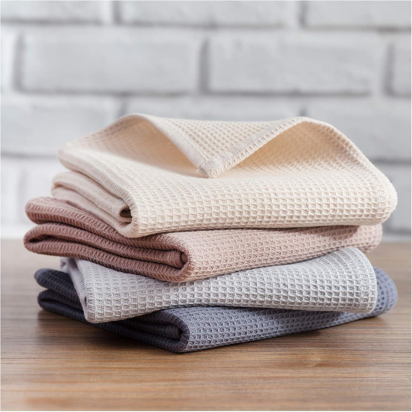 4-Piece Kitchen Towel Set 100% Cotton 43x65cm Highly Absorbent Quick Drying Multifunctional V1258-DP02-BOL-803