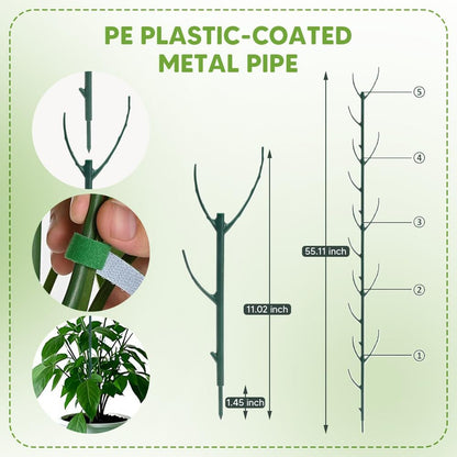 10 Pack Stackable Plant Support Stakes for Monstera - Includes 20m Binding Wire & Velcro - Climbing Plant V1258-DP02-BOL-806
