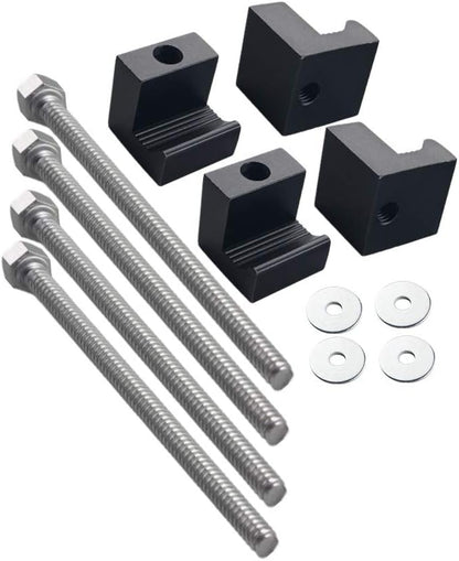 4 Pack Aluminium Tie Down Clamps No Drilling Universal Mounting Hardware Toolbox Fasteners V1258-DP02-BOL-808