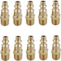 10 Pack 1/4 Inch Adapters/Connectors - General Purpose, Durable & Rustproof V1258-DP02-BOL-809