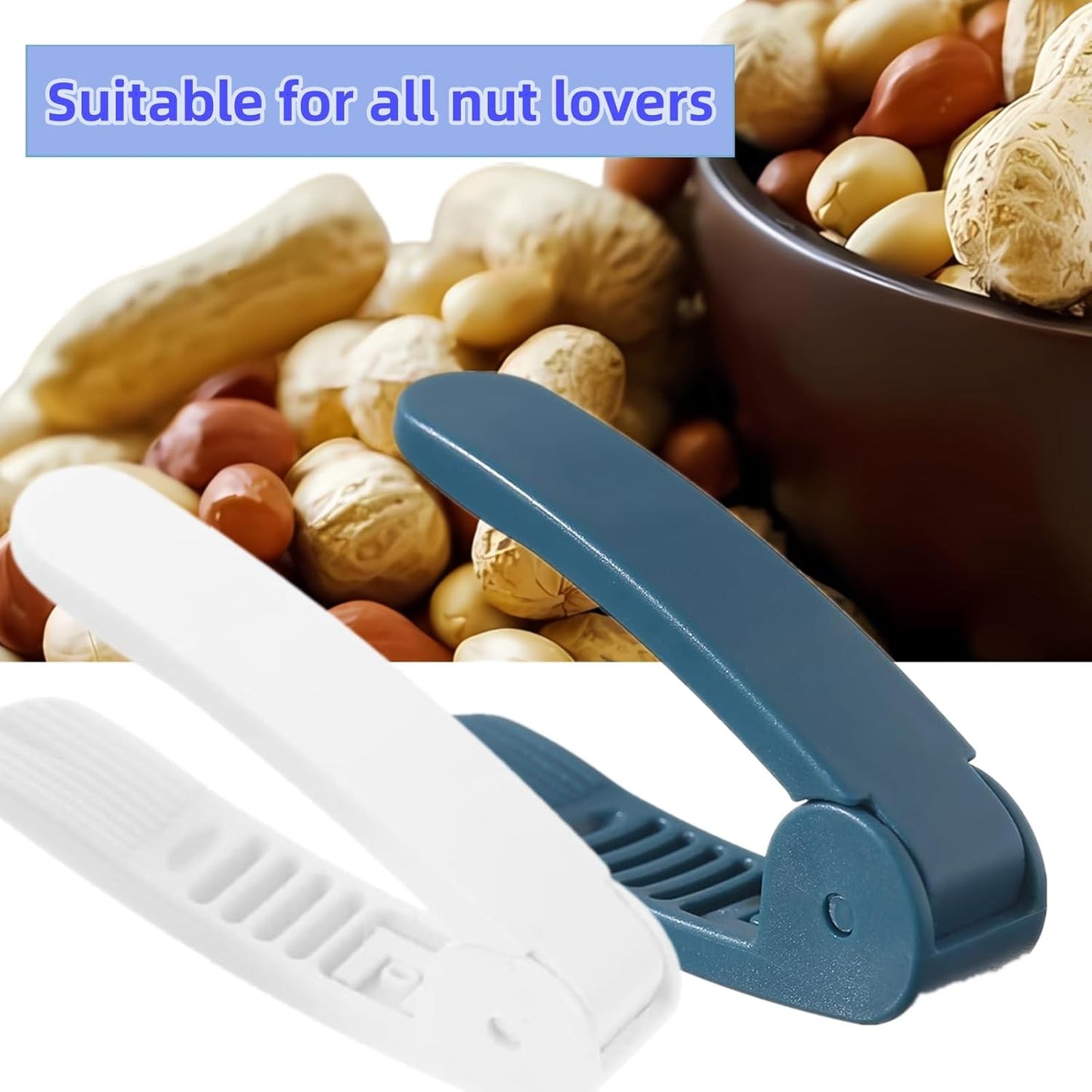 2 Pack Manual Nut Peeler Clip for Peanuts Pistachios Chestnuts Sunflower Seeds Watermelon Seeds - Handheld V1258-DP02-BOL-81