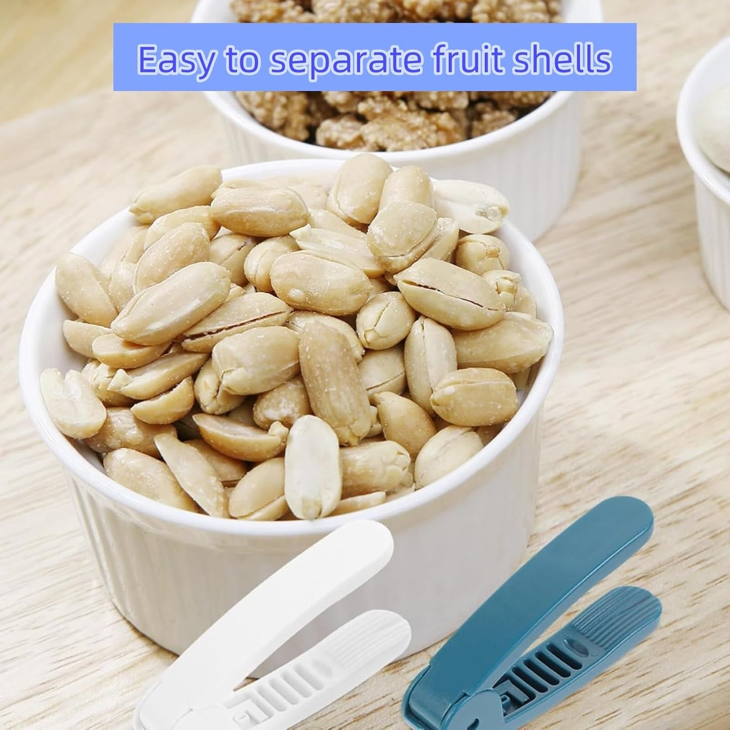 2 Pack Manual Nut Peeler Clip for Peanuts Pistachios Chestnuts Sunflower Seeds Watermelon Seeds - Handheld V1258-DP02-BOL-81