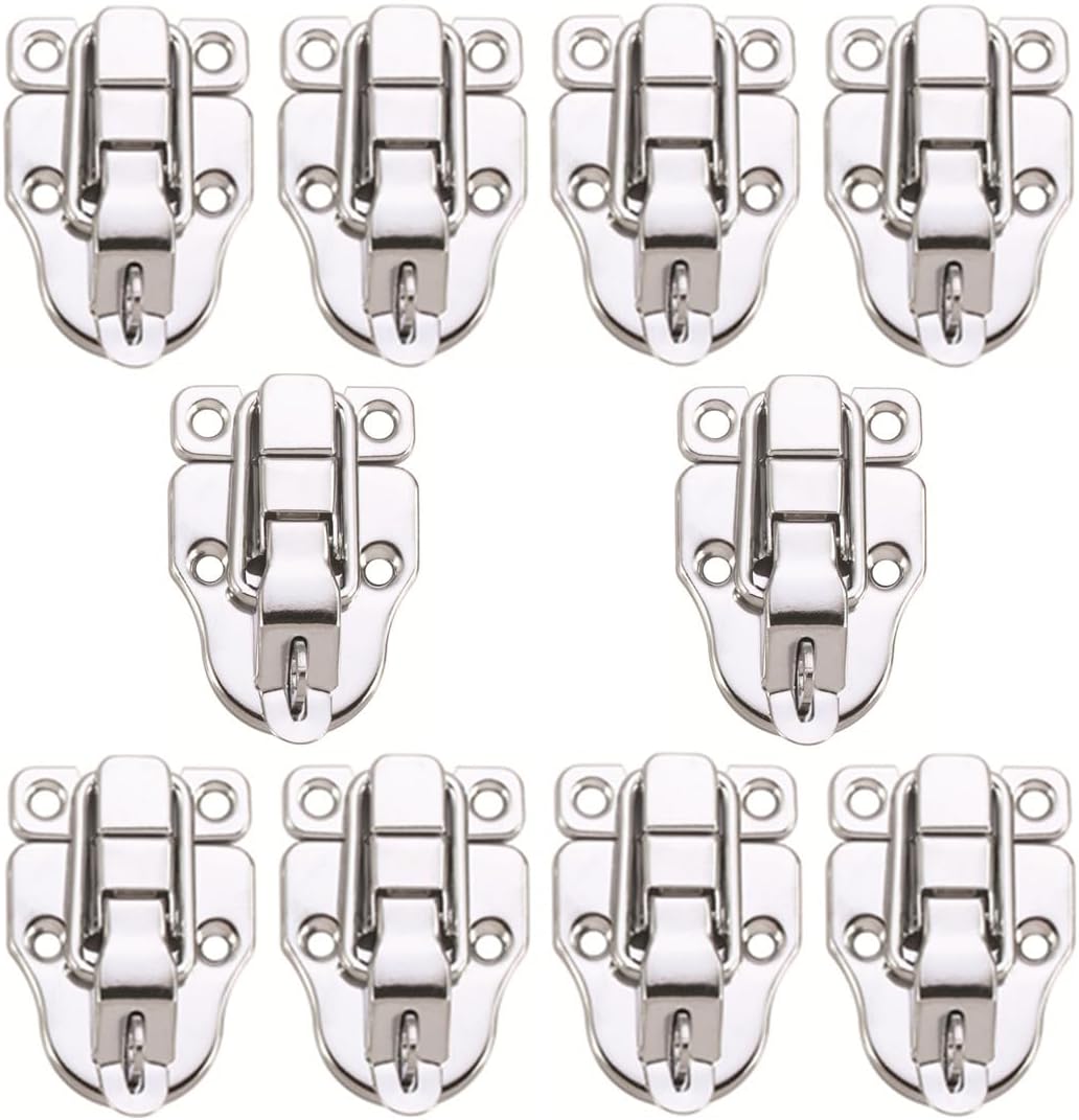 10 Pack Silver Hasp Locks 59mm with Screws Universal Chest Hardware Secure Locking Solution V1258-DP02-BOL-810