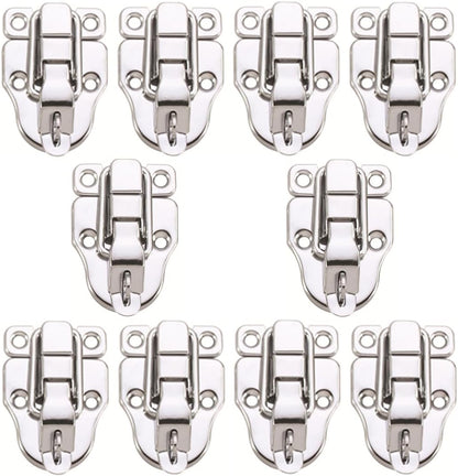 10 Pack Silver Hasp Locks 59mm with Screws Universal Chest Hardware Secure Locking Solution V1258-DP02-BOL-810
