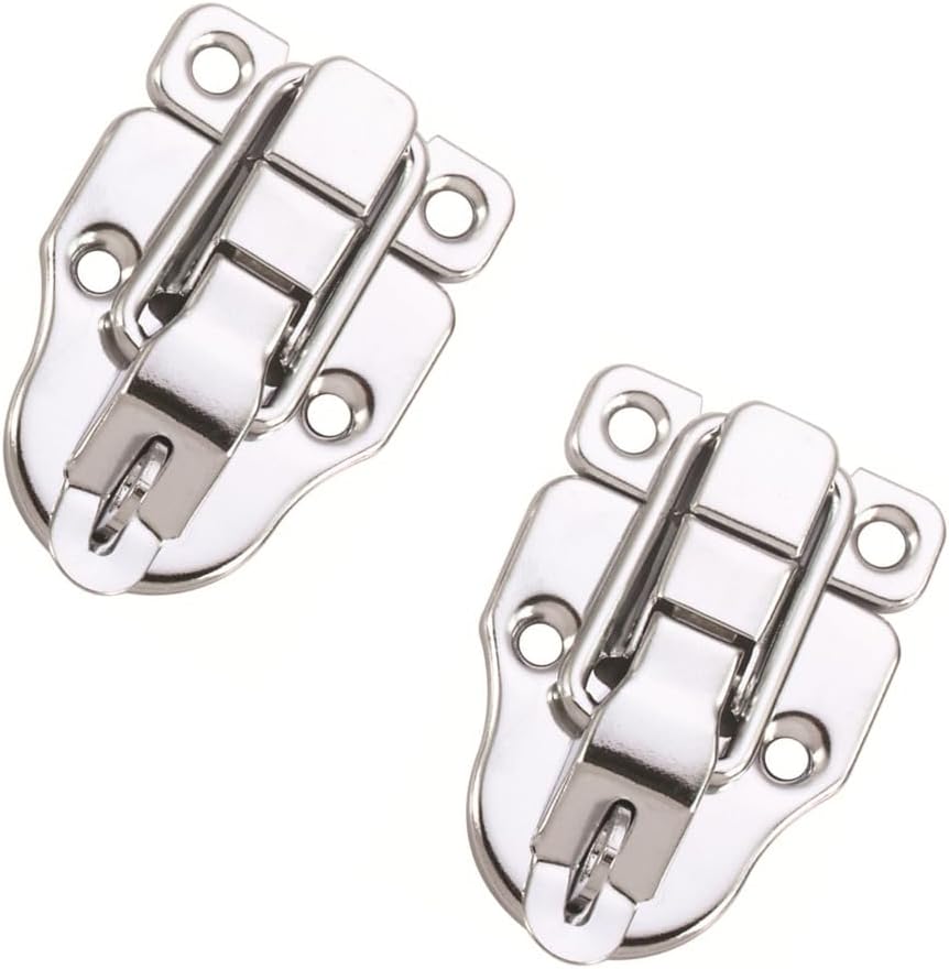 10 Pack Silver Hasp Locks 59mm with Screws Universal Chest Hardware Secure Locking Solution V1258-DP02-BOL-810