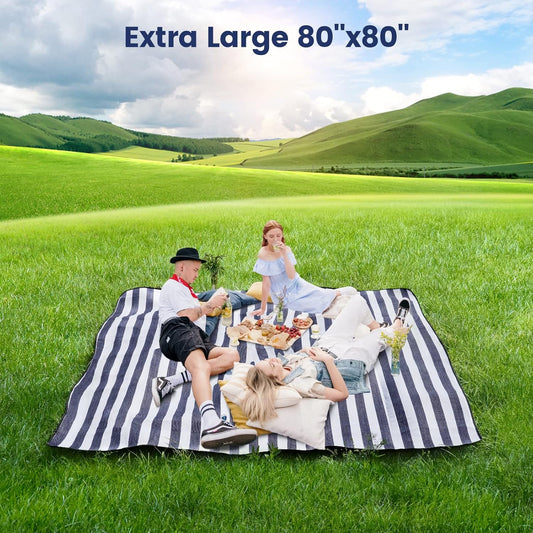 200x200cm Picnic Blanket Waterproof Sandproof Foldable for 6-8 People 3 Layers Ideal for Beach Park Camping V1258-DP02-BOL-813
