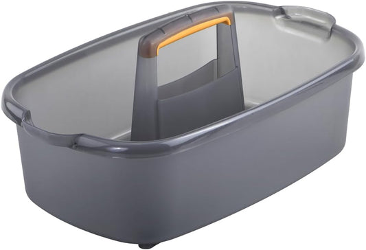 Multi-functional Storage Box with Handle 39x25x19cm Grey - Bathroom Kitchen Office Organiser Basket for V1258-DP02-BOL-817