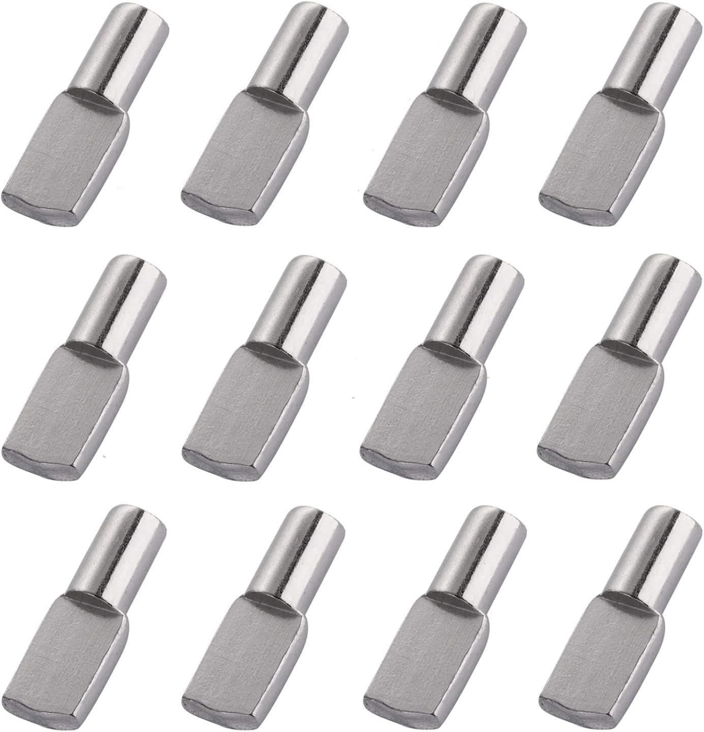 60 Silver 5mm Metal Spatula-Shaped Cabinet Support Pins for Kitchen and Wardrobe Shelves V1258-DP02-BOL-823