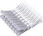 White and Grey Plastic Clothes Pegs - Multi-functional Small Clothespins for Clothing Bedding Socks Towels V1258-DP02-BOL-83
