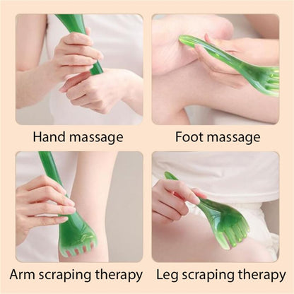 3 Piece Facial Massage Tool Set 5 Claw Face Scraper Scalp Massage Comb Body Scraper Stick for Back Neck Face V1258-DP02-BOL-86
