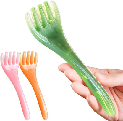 3 Piece Facial Massage Tool Set 5 Claw Face Scraper Scalp Massage Comb Body Scraper Stick for Back Neck Face V1258-DP02-BOL-86