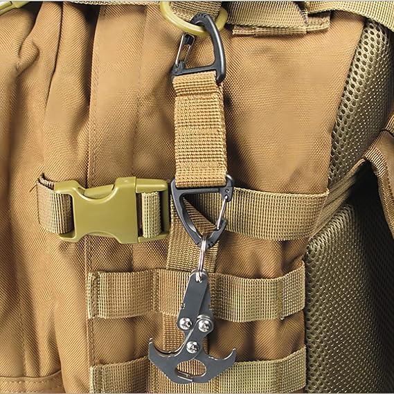 6-Piece Triangular Carabiner Hooks Set 3 Colors Multi-functional for Keys Outdoor Use and Organizing V1258-DP02-BOL-9