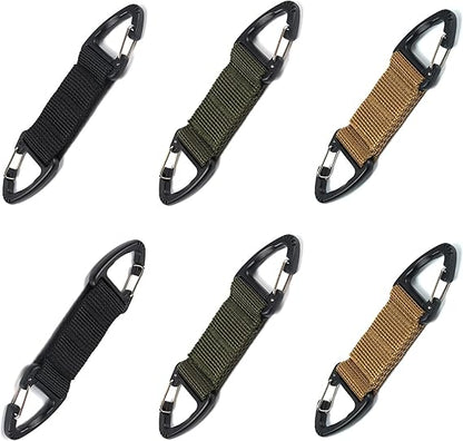 6-Piece Triangular Carabiner Hooks Set 3 Colors Multi-functional for Keys Outdoor Use and Organizing V1258-DP02-BOL-9
