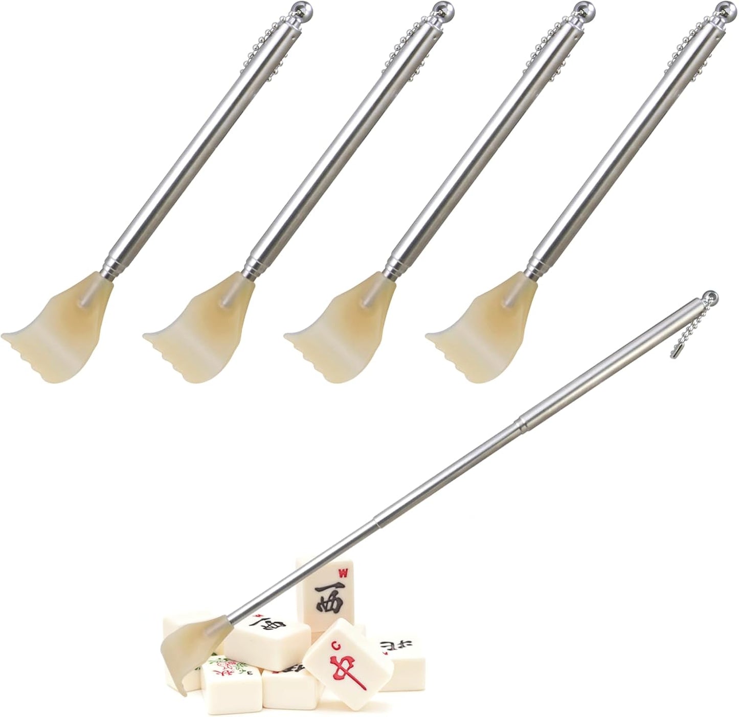 4 Piece Metal Extendable Mahjong Handles for Mahjong Sets and Accessories Enhance Game Feel and Smoothness V1258-DP02-BOL-90