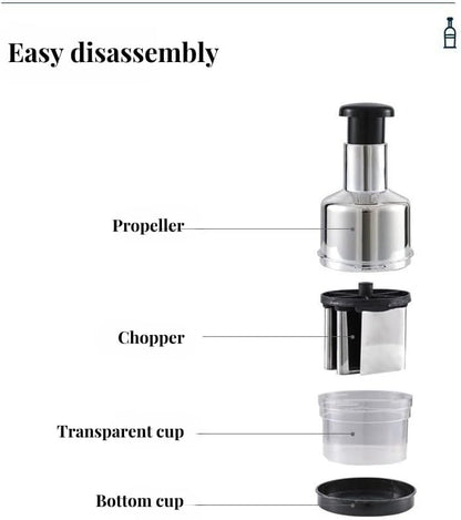 Handheld Garlic Press - Lightweight & Compact Manual Food Processor for Garlic Onion Vanilla Vegetables - V1258-DP02-BOL-92