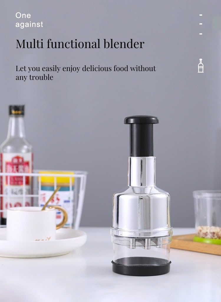Handheld Garlic Press - Lightweight & Compact Manual Food Processor for Garlic Onion Vanilla Vegetables - V1258-DP02-BOL-92