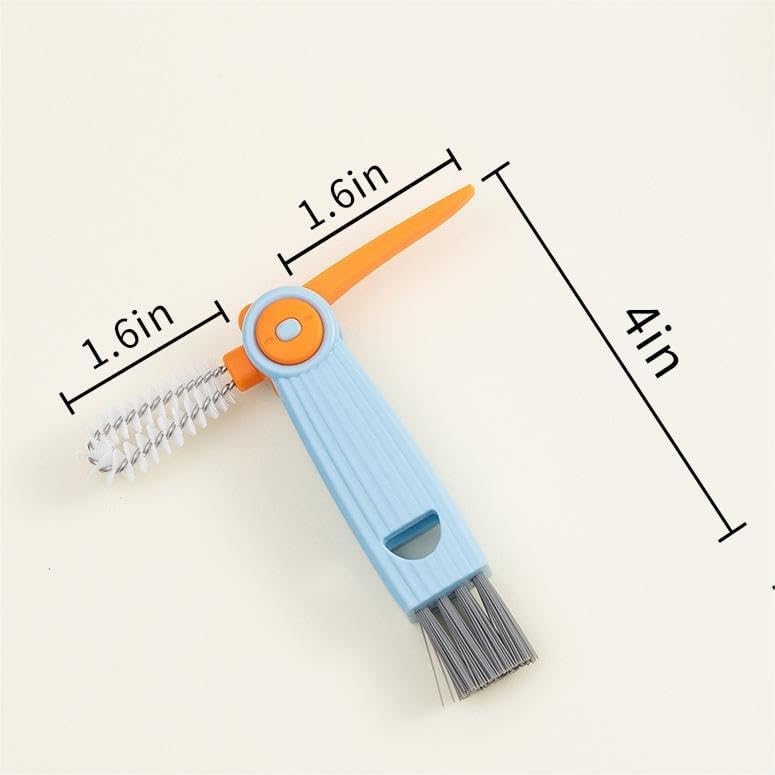 3-in-1 Bottle Cap Cleaning Brush Set with 3 Brush Heads Rotatable Compact Multifunctional V1258-DP02-BOL-94