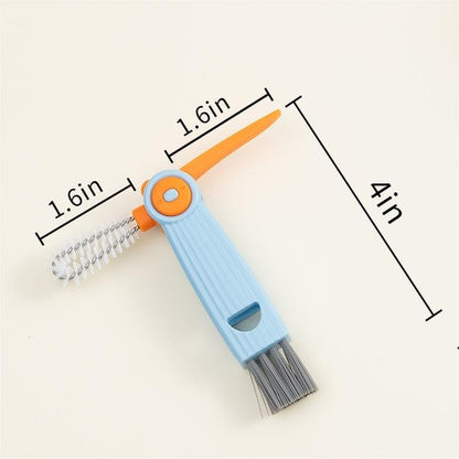3-in-1 Bottle Cap Cleaning Brush Set with 3 Brush Heads Rotatable Compact Multifunctional V1258-DP02-BOL-94