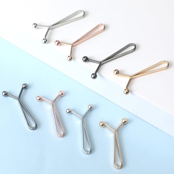 8-Pack Waistband Clips with Hook - Adjustable Waist Tightener for Pants - No Belt Needed V1258-DP02-BOL-95