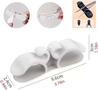 4 Pack Self-Adhesive Cable Clips - Silicone Cable Organizer for Desk & Car - Cable Holders V1258-DP02-BOL-96
