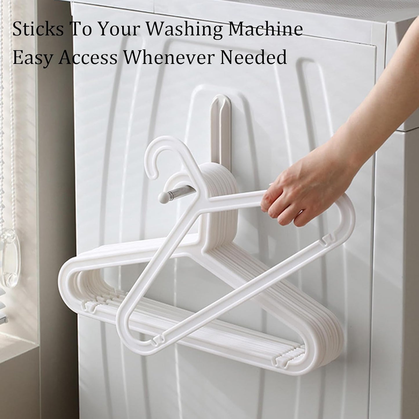 Foldable Clothes Hanger Holder Magnetic Self Adhesive Space Saving Organizer for Hangers 1 Piece V1258-DP02-BOL-97