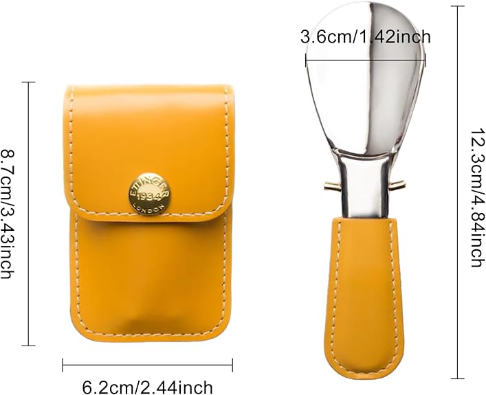 1 Piece Stainless Steel Shoe Horn Durable Extra Strong Yellow V1258-DP02-BOL-99