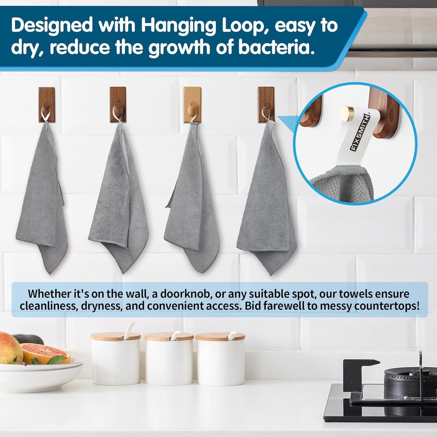 Microfiber Cleaning Cloth, 20 Pack Cleaning Rags& Grey Microfiber Cleaning Cloth -Pack of 12 V1258-DP02-C-1000