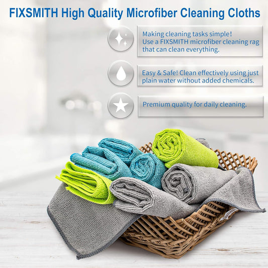 Microfiber Cleaning Cloth - Pack of 8, Size: 12 x 16 in& Microfiber Cleaning Cloth, 20 Pack Cleaning Rags, V1258-DP02-C-1006