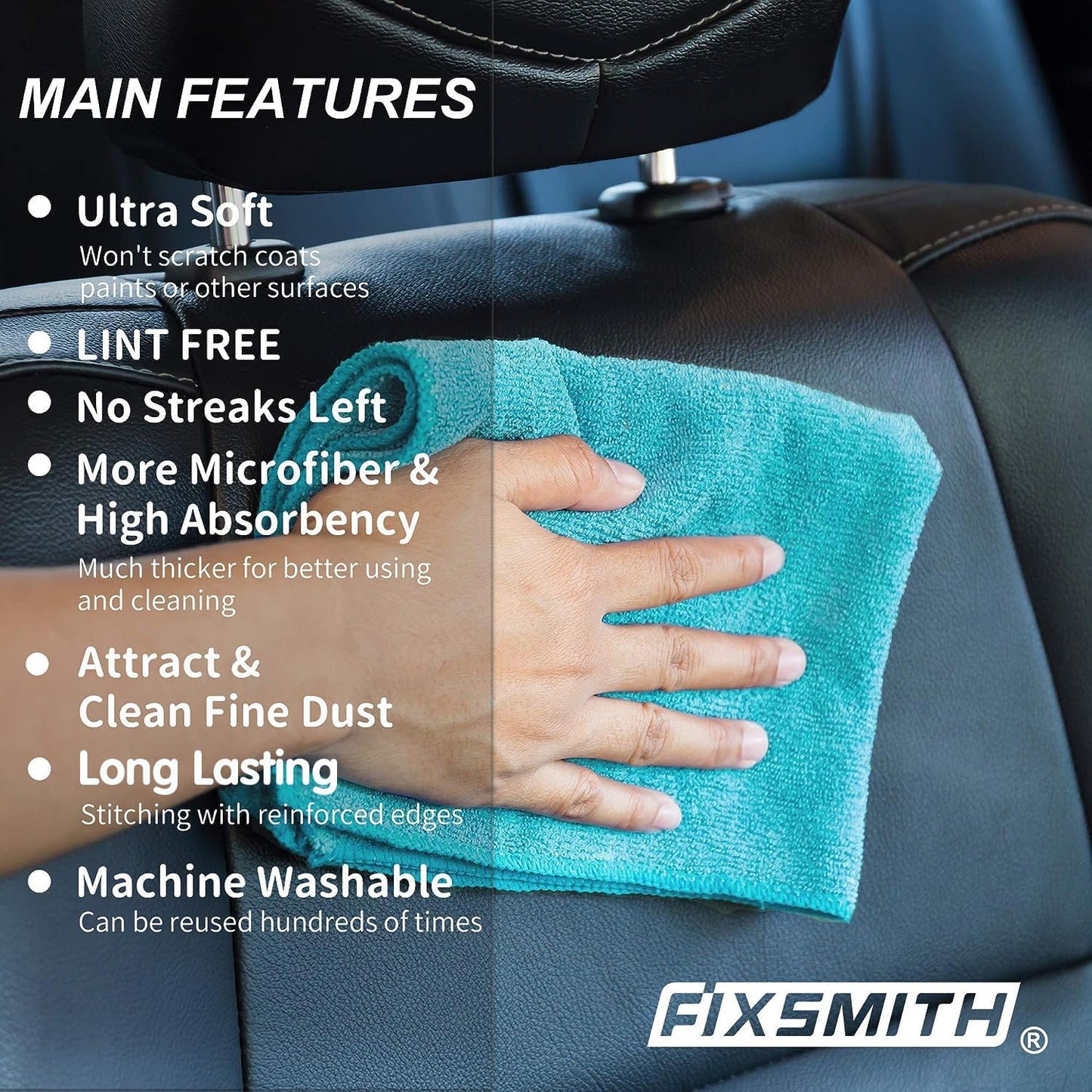 Microfiber Cleaning Cloth - Pack of 50, Multi-Functional Towels, Size: 12 x 16 in& Microfiber Cleaning Cloth V1258-DP02-C-1008
